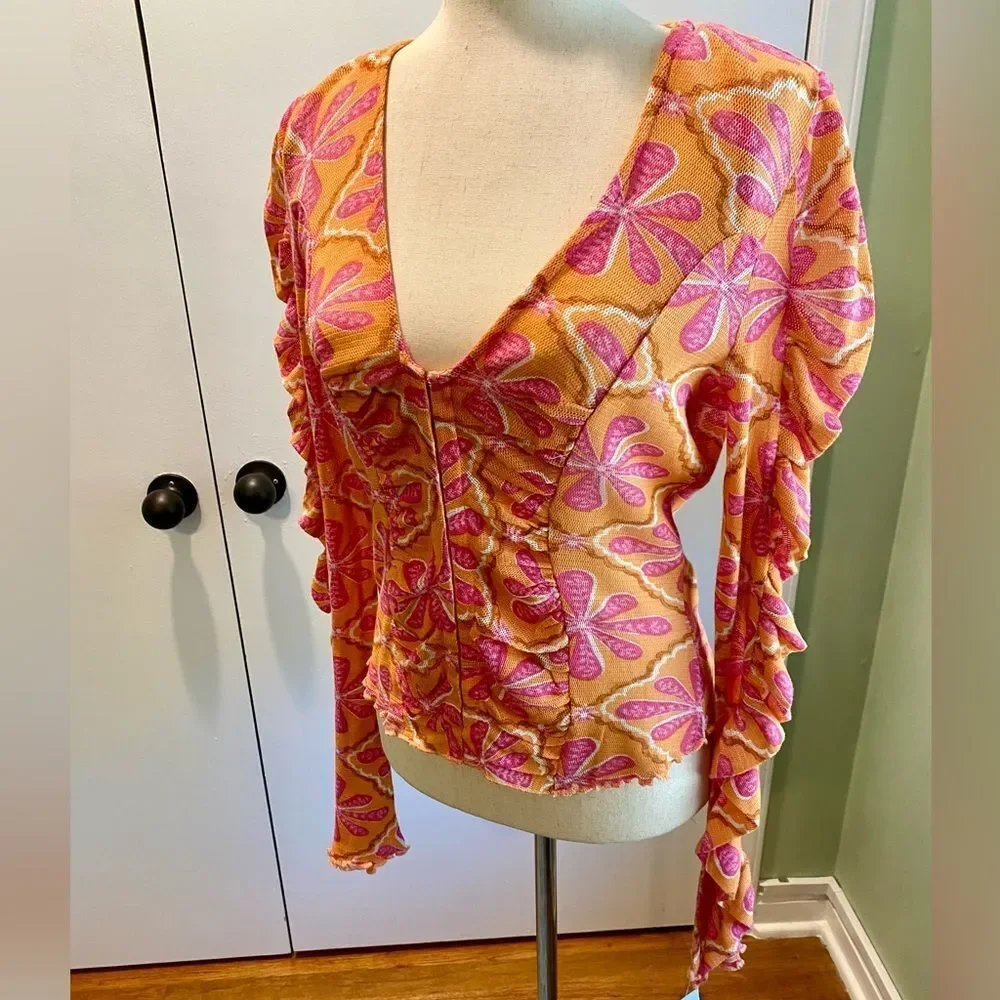 NWT Free People Through The Meadow Top Sz.XS
